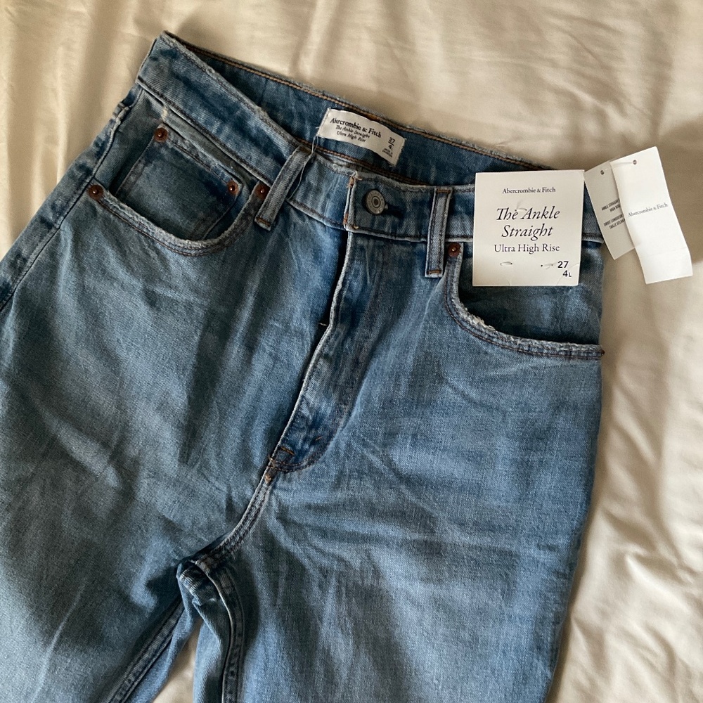 Abercrombie & Fitch Blue Straight Leg Denim